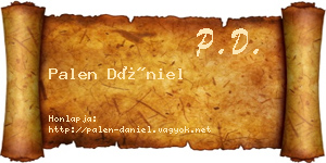 Palen Dániel névjegykártya
